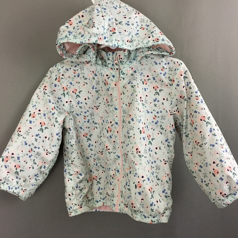 H&M Baby Girls Zip Up Jacket Floral Size 12-18 MO